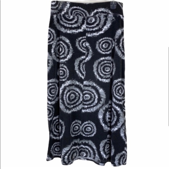 Jane Ashley Optic Print Maxi Skirt Gray Size M - Picture 2 of 5